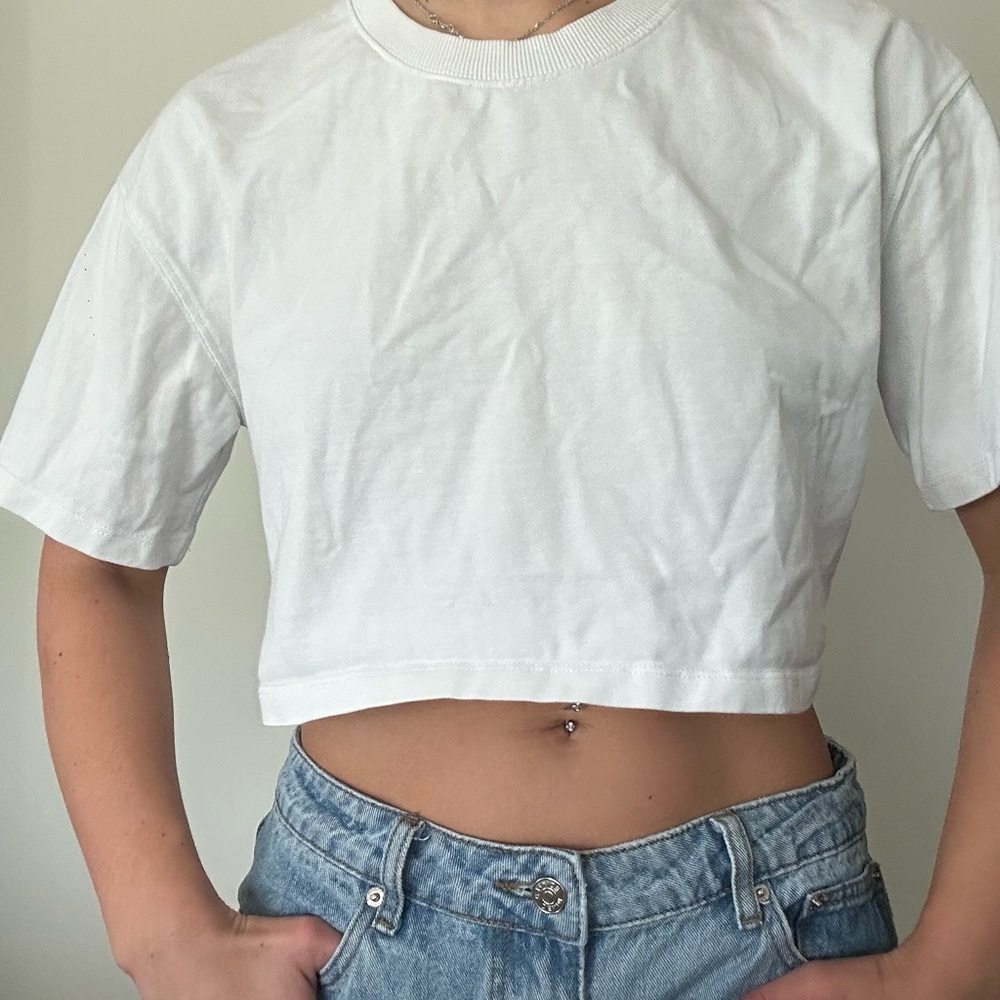 Zara White Crop Top